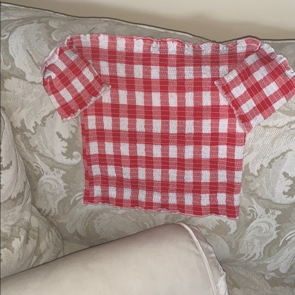Off the shoulder ruffled top